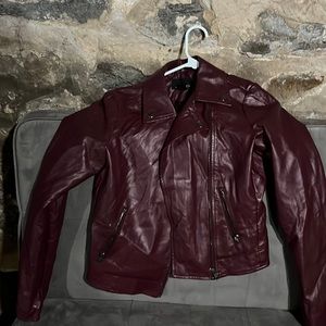 Purple/Red leather jacket